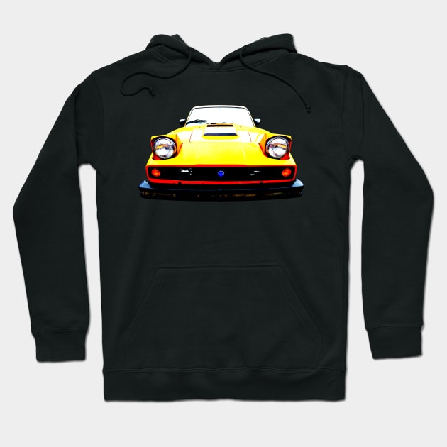 Saab Sonett III 1970s classic car high contrast Hoodie by soitwouldseem